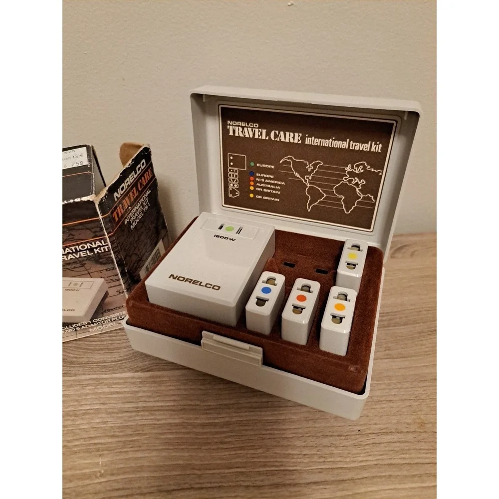 Norelco Travel Care TK1 Plug International European Travel Converter Adapter Kit